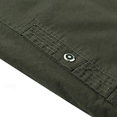 economico Giubbotti Cargo-Per uomo Giacca utility Giacca Cargo Giacca Casual Vacanza Quotidiano Resistente all'usura Tasca Primavera Autunno Mimetico Moda Classico Bavero Regolare Nero Verde Cachi Verde militare Giacca