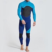 abordables Lycra de surf-Homme Maillots de bain intégraux Combinaison Fine UPF50+ manche longue Maillot de Bain Fermeture Eclair Dorsale Natation Plongée Surf Plongée en apnée Patchwork Été Printemps Automne