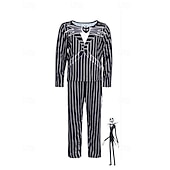 billiga Pojkes Halloween kostymer-Jack Skellington Halloween cosplay-kostym kläder kostymer och kavajer The Nightmare Before Christmas cosplay barns halloween karneval maskeradföreställning enkla halloween-kostymer klä upp