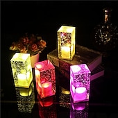 economico Luci decorative-Lampada da tavolo a bolle di cristallo acrilico a led, creativa, personalizzata, per ristorante, atmosfera KTV, lampada da comodino, piccola luce notturna, lampada da tavolo decorativa, ricarica USB,