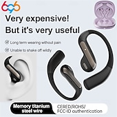 economico Cuffie TWS wireless-Cuffie con traduzione intelligente con intelligenza artificiale, cuffie sportive Bluetooth wireless di lunga durata, cuffie stereo con conduzione aerea semi-intraurale