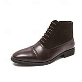 preiswerte Kleiderstiefel-Schwarze High-Top-Stiefel aus Kunstleder für Herren mit stilvollem Design und elastischen Seiten, perfekt für formelle Anlässe, die Arbeit und elegante Freizeitkleidung
