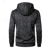 Недорогие мужские базовые толстовки-Муж. Толстовка Толстовка с капюшоном на молнии Черный Темно синий Синий Темно-серый Капюшон Полотняное плетение Карман Для занятий спортом Повседневные Праздники Полиэстер