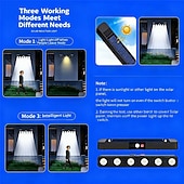 cheap Outdoor Wall Lights-6 Leds 8Leds Solar Courtyard Strip Wall Light Outdoor Garden Intelligent Sensing Wall Washing Light With Home Sign Atmosphere Light  1PC