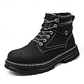 preiswerte Arbeitsschuhe-Outdoor-Arbeitsstiefel für Herren – robuste Schnürstiefeletten mit dicker Sohle zum Wandern, Bauen, für die Arbeit auf dem Bauernhof und für die tägliche Freizeit