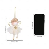 Недорогие Украшения-3 шт. рождественских ангелочков ручной работы, елочные украшения в виде розовых ангелочков, небольшие подвесные украшения для девочек, декор для праздничной вечеринки