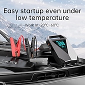 رخيصةأون أدوات إصلاح السيارات-جهاز تشغيل السيارة متعدد الإمكانات، مضخة قابلة للنفخ، شاحن محمول 8000 مللي أمبير في الساعة، جهاز تشغيل تلقائي، مشغل بطارية السيارة في حالات الطوارئ