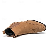 Férfi barna színű, velúr stílusú, bebújós, rugalmas oldalsó szabással rendelkező chelsea csizma, elegáns hétköznapokra, partikra és munkába egyaránt. olcso Chelsea csizma-Férfi barna színű, velúr stílusú, bebújós, rugalmas oldalsó szabással rendelkező chelsea csizma, elegáns hétköznapokra, partikra és munkába egyaránt.