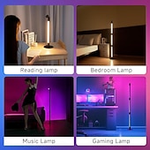 cheap Smart Home Lights-Corner Floor Lamp RGB, LED Floor Lamp with Music Sync and 16 Million DIY Colors, App &amp; Remote Control, Color Changing Modern Smart Corner Lamp for Bedroom Living Room