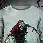 Víspera de Todos los Santos Chico 3D Cráneos Sudadera Manga Larga Primavera Otoño Moda Básico Niños 4-12 años Cuello Barco Exterior Casual Diario Ajuste regular abordables Visión 3D y Geometría del Niño-Víspera de Todos los Santos Chico 3D Cráneos Sudadera Manga Larga Primavera Otoño Moda Básico Niños 4-12 años Cuello Barco Exterior Casual Diario Ajuste regular