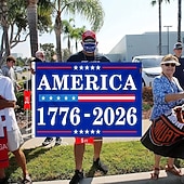  Bandeira do 250º aniversário dos EUA de 1776 a 2026, 3x5 pés, decoração patriótica americana para áreas externas, quintal, jardim, casa ou comemoração do Dia da Independência