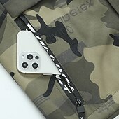 billiga Fleece &amp; 3 i 1-jackor-Herr Vandringsjacka Fleece-jacka Pufferjacka Termiskt set Bomull Vinter Utomhus Kamouflage Håller värmen Vindtät Överdelar Svart Grön
