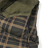 economico Gilet Puffer da Uomo-Per uomo Gilet imbottito Gilet Vacanza Quotidiano Data Moda Casual Autunno Inverno Tasca Poliestere Caldo Confortevole Plaid Cerniera Con Cappuccio Vestibilità regolare Rosso Verde Verde militare