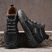 economico Scarponi da trekking-scarpe da trekking casual da uomo marroni, comode scarpe da ginnastica da passeggio con lacci e suola in gomma antiscivolo per viaggi, lavoro e uso quotidiano