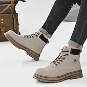 preiswerte Arbeitsschuhe-Outdoor-Arbeitsstiefel für Herren – robuste Schnürstiefeletten mit dicker Sohle zum Wandern, Bauen, für die Arbeit auf dem Bauernhof und für die tägliche Freizeit