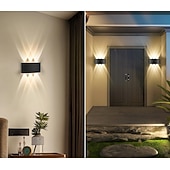 Недорогие наружные настенные светильники-3-свет 17см светодиодные настенные светильники геометрический дизайн водонепроницаемые наружные настенные светильники современный минималистский стиль алюминий гостиная спальня коридор настенный светильник ip65 85-265v