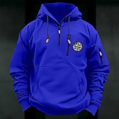 economico Felpa Tattica-Per uomo Felpa con cappuccio Felpa con cappuccio e zip corta Felpa con cappuccio tattica Nero Verde militare Borgogna Blu marino Blu Reale Con Cappuccio Semplice Cerniera Sport &amp; Outdoor Casuale