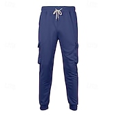 economico Carico-Per uomo Pantaloni da Tuta Cargo Pantaloni da tuta Joggers Pantaloni Coulisse Tasca Elastico in vita Semplice Comodità Quotidiano Sport all'Aperto Moda Casual Rosa Rosso Micro-elastico