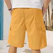 cheap Casual Shorts-Men's Shorts Summer Shorts Casual Shorts Corduroy Shorts Drawstring Pocket Elastic Waist Plain Comfort Breathable Short Outdoor Vacation Sport Casual Navy Blue