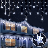 abordables Lumières d&#039;Halloween-Guirlande lumineuse pour rideaux d&#039;Halloween, 36 guirlandes lumineuses suspendues en forme de glaçons, 5 m, 216 LED, 8 modes d&#039;éclairage, pour Noël, mariage, fête, vacances, fenêtre, maison, mur,