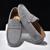 economico Mocassini casual-Per uomo Mocassini &amp; Slip-On Retrò Taglie Forti Camminata Casual Quotidiano PU Confortevole Stivali alti Mocassino Rosso marrone Nero Giallo