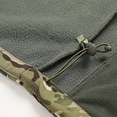 baratos jaqueta esportiva-Homens Casaco exterior Jaqueta Softshell Jaqueta de Trilha Férias Diário A Prova de Vento À Prova-de-Água Bolsos Outono Inverno Tecido Côr Camuflagem Moda Clássico Com Capuz Padrão Cinzento Verde
