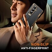 Недорогие Чехлы для Samsung-телефон Кейс для Назначение SSamsung Galaxy Z-образный сгиб 7 Z-сгиб 6 Z Fold 5 Z Fold 4 Кейс на заднюю панель и протектор экрана с ремешком на запястье Защита от удара Ретро Покрытие ПК