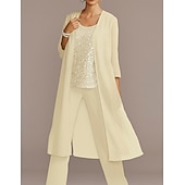 economico impacchi della madre-Chiffon 3/4 Sleeve Shrugs Cape  For Party Evening Mother of Bride  Wedding Guest Simple Pure Color Wedding Wraps dress to impress