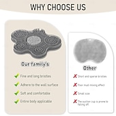 economico Gadget bagno-Tappetino per la pulizia dei piedi da doccia, in silicone, detergente esfoliante per la schiena, tappetino per la pulizia dei piedi con ventose per la parete antiscivolo - dita dei piedi che prudono,