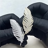 baratos Pregadeiras e Pins-Broches Retro Asas Moda Simples Broche Jóias Prata Para Casamento Festa Presente Noivado Baile de Formatura Festival