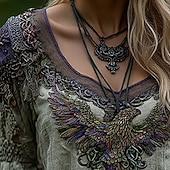 ieftine tricou Art &amp; Design-Pentru femei Tricou Tricouri Tee Top Imprimeu Grafic Modă Stilat Manșon Lung Rotund Topuri obișnuite Zilnic Ieșire Sfârșit de săptămână Mov Primăvară Toamnă