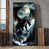 Недорогие Настенные гобелены-Гобеленовое покрытие для двери, наружные баннеры, дракон, 3D фэнтези, спальня, гостиная, общежитие, комната для подростков, украшения для студенческого общежития, фон для двери