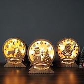 billiga inomhus julbelysning-Julpwooden LED dekorativa lampor skrivbordspynt julprydnader inomhus sovrum studierum matsalar atmosfärdekorerande lampor AA batteribox