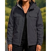  Naisten Tuulitakki Softshell-takki Vaellustakki Ulko- Vedenkestävä Tuulenkestävä Vaellusasut Vaellusvaatteet Kevät Syksy Topit Telttailu / Retkely / Luolailu Juoksu Yhtenäinen väri Musta Valkoinen