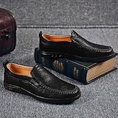 preiswerte Slipper Schuhe-Herren-Slipper aus Kunstleder, lässig, bequem, für Autofahrer – leicht, für Geschäftsreisen und den Alltag