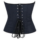 Недорогие Корсеты-Жен. Корсет Корректирующее белье Утягивающее белье Корректирующее белье Сексуальный корсет На каждый день Полоса Неровная кромка Открытая спина Отпуск Для улицы Свидание Без рукавов холодный прием