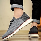 economico Sneakers Casual-scarpe da ginnastica Oxford traspiranti da uomo in maglia – scarpe casual leggere con finiture in pelle di vacchetta per camminare, indossare ogni giorno e viaggiare