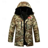 preiswerte Fleece &amp; 3 in 1 Jacken-Herren Wanderjacke Fleecejacke Daunenjacke Thermo-Set Winter Draussen Tarnung Thermowarm Oberteil Armeegrün Grün Khaki