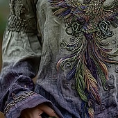 ieftine tricou Art &amp; Design-Pentru femei Tricou Tricouri Tee Top Imprimeu Grafic Modă Stilat Manșon Lung Rotund Topuri obișnuite Zilnic Ieșire Sfârșit de săptămână Mov Primăvară Toamnă