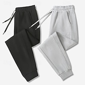 economico pantaloni da jogging-Per uomo Pantaloni da tuta Joggers Pantaloni Coulisse Tasca Elastico in vita Semplice Comodità Sport all'Aperto Quotidiano Moda Casual Nero Bianco Micro-elastico