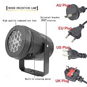 baratos Projetores-Projetor de natal com 16 padrões, decoração, iluminação interna, projetor laser de led, lâmpada de floco de neve, festa, ano novo, área externa, casa, jardim