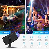 cheap Projector Lights-DJ Laser Party Lights Disco Light with RGB Strobe Light Show Music Sound Activated/Remote Control for DJ Parties Stage Karaoke Club Home Birthday