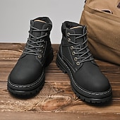 preiswerte Arbeitsschuhe-Outdoor-Arbeitsstiefel für Herren – robuste Schnürstiefeletten mit dicker Sohle zum Wandern, Bauen, für die Arbeit auf dem Bauernhof und für die tägliche Freizeit