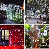 Недорогие Питание от солнечной энергии-Уличные водонепроницаемые солнечные светодиодные гирлянды 5м-20 светодиодов 7м-50 светодиодов 12м-100 светодиодов 22м-200 светодиодов волшебные огни для праздников свадьбы декор деревьев и сада как