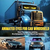 お買い得  ＬＥＤストリップライト-車/トラック/SUV用高輝度デビルアイLEDライトストリップ - 23.6x4.73 カスタマイズ可能なフロントガラス装飾、アプリ制御、IP68防水、USB電源