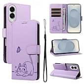 levne Ostatní pouzdra-telefon Carcasă Pro Google Pixel 10 Pro XL Pixel 9 Pro XL Pixel 8 Pro Pixel 7 Pro Pouzdro na peněženku Ochrana celého těla s Lanyardem Nárazuvzdorné Kočka Retro PU kůže