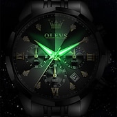 cheap Quartz Watches-The New Olevs Men&#039;S Business Watch With Luminous Calendar Small Three-Hand Moon Phase Display Multi-Functional Quartz Watch Waterproof Casual And Fashionable Men&#039;S Sports Wristwatch