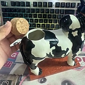 お買い得  彫像-nelore ブルリカーディスペンサー 2l 手作りアルコールデキャンタ 木製ベース付き 面白いブラジルブルボトルホルダー ウイスキー スコッチ ウォッカ ワイン用 ユニーク ホームバーアクセサリー 飲料容器 ギフト