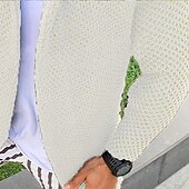 economico Maglioni Cardigan da uomo-Per uomo Felpa Cardigan A Coste Maglia Top lunghi Lavorato a maglia Semplice Con Cappuccio Vacanza Moda Casuale Abbigliamento quotidiano Abbigliamento Primavera &amp; Autunno Bianco Blu marino M L XL