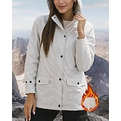 billige Fleece og 3 i 1 jakker-Dame Hettegenser Turjakke Vinterjakke Fleecejakke Vinter utendørs Hold Varm Vanntett Vindtett Fleecejakker Jakt Klatring Camping / fotturer / grotting Svart Hvit Militærgrønn Blå Lilla